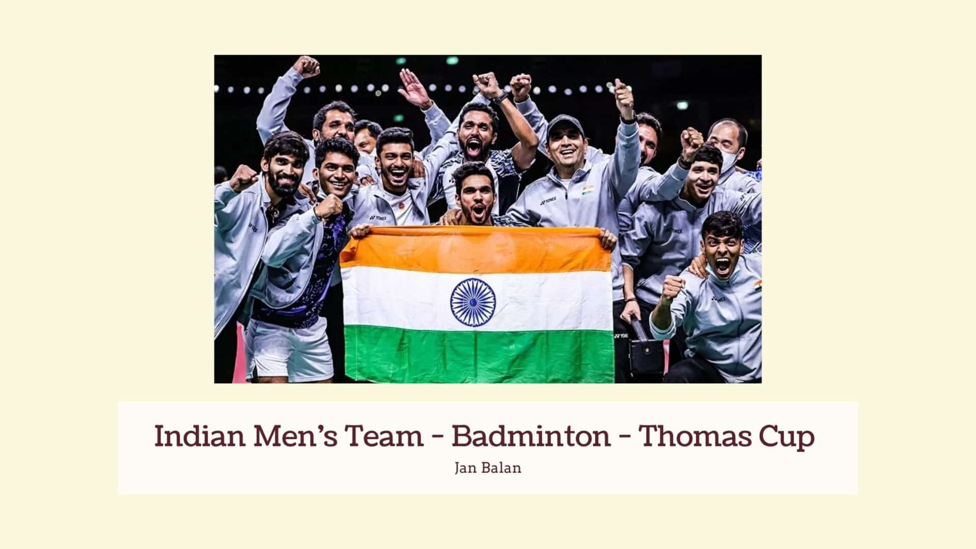 You are currently viewing Indian Men’s Team – Badminton – Thomas Cup